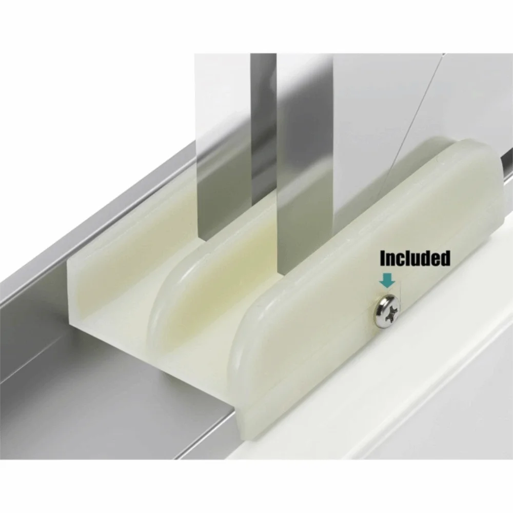 

Plastic Construction M6219 Sliding Shower Door Bottom Track with Screw 1/2 Inch Channels Plastic Track 7/16-inch Thick Glass