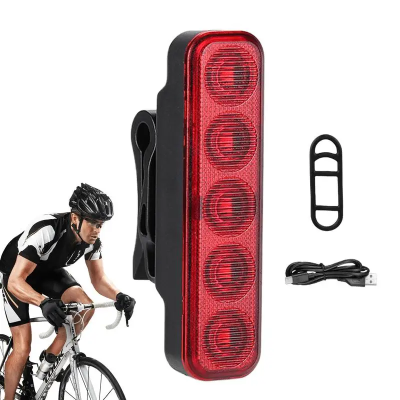 For Refer To Description  Rechargeable Tail Light Rechargeable Rear Light Bright Led Tail Light Waterproof Cycle Light 4 Light