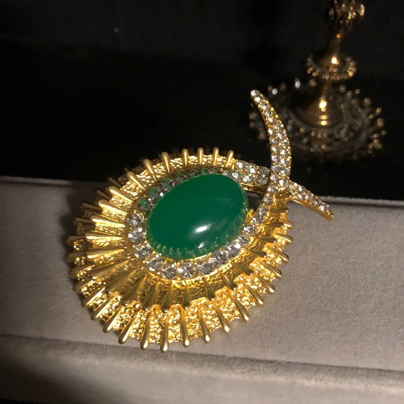 خمر الماس الزمرد بروشpinsuit شيونغسام بروش الملحقات #2
