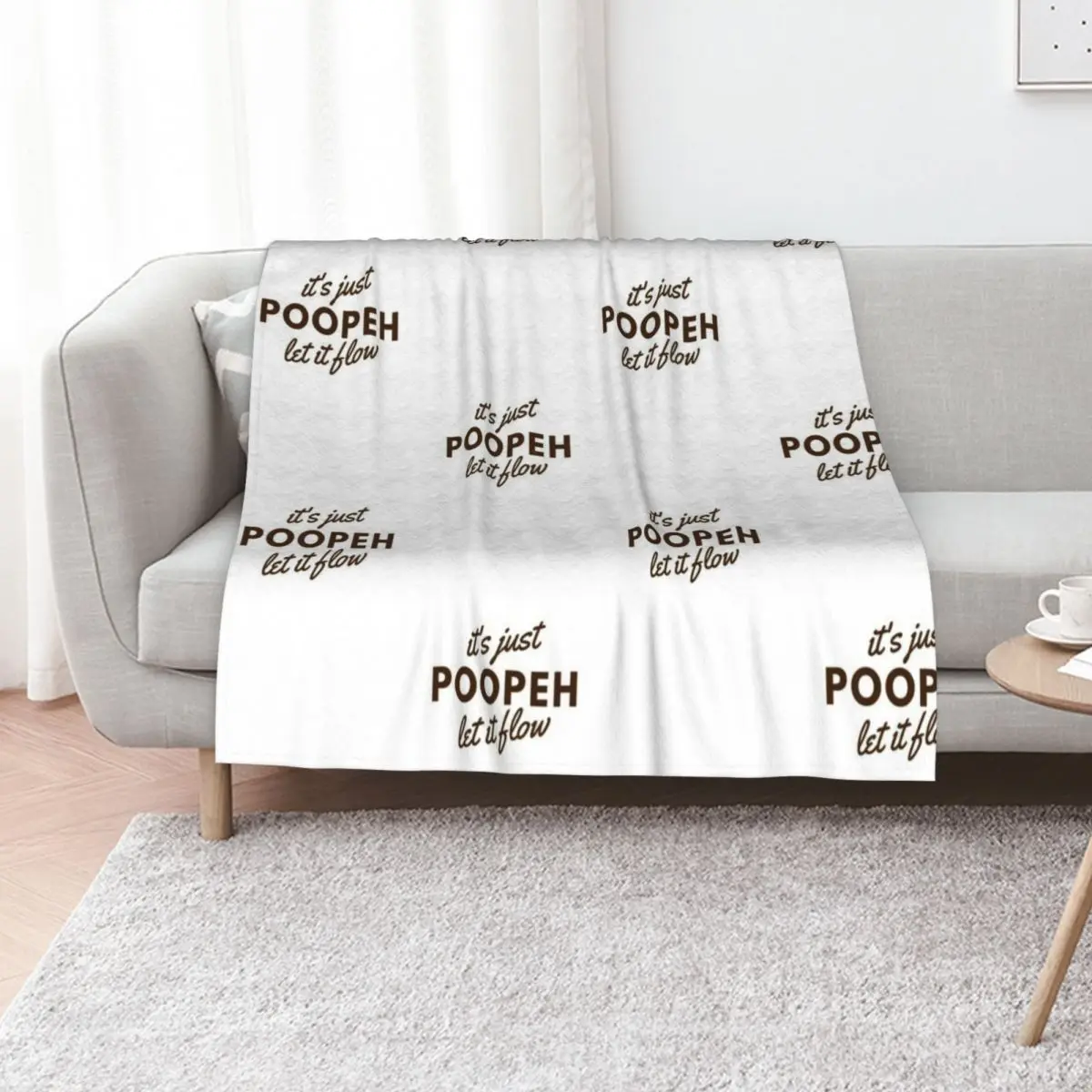 

Poopeh Throw Blanket Warm funny gift Moving Bed linens Blankets