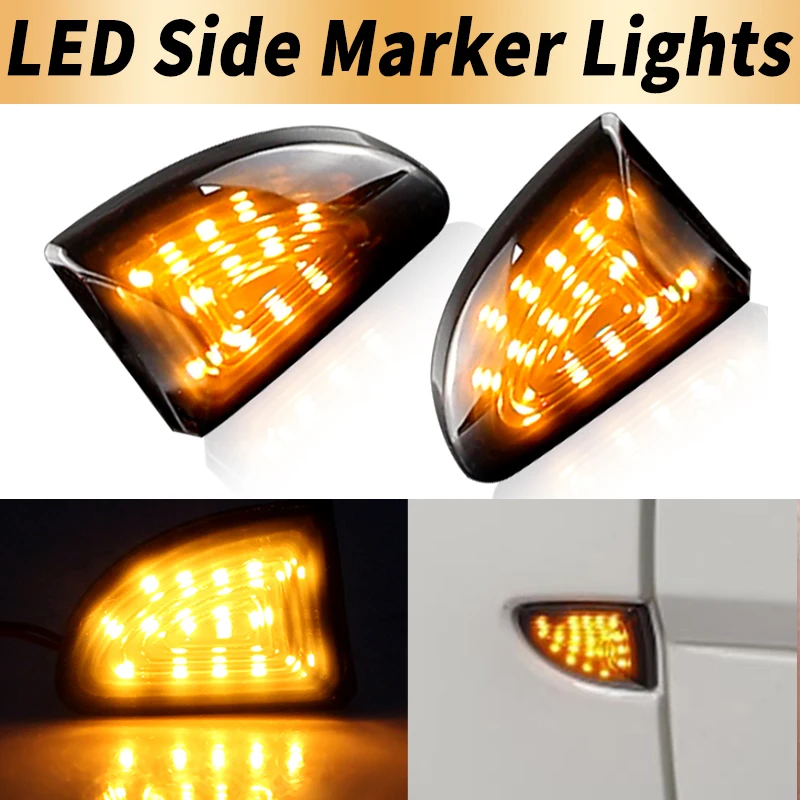 2PCS LED Side Marker Lights Canbus For Smart Fortwo W451 Coupe Cabrio 2007 2008 2009 2010-2015 Turn Signal Lamps Car Accessories view 2