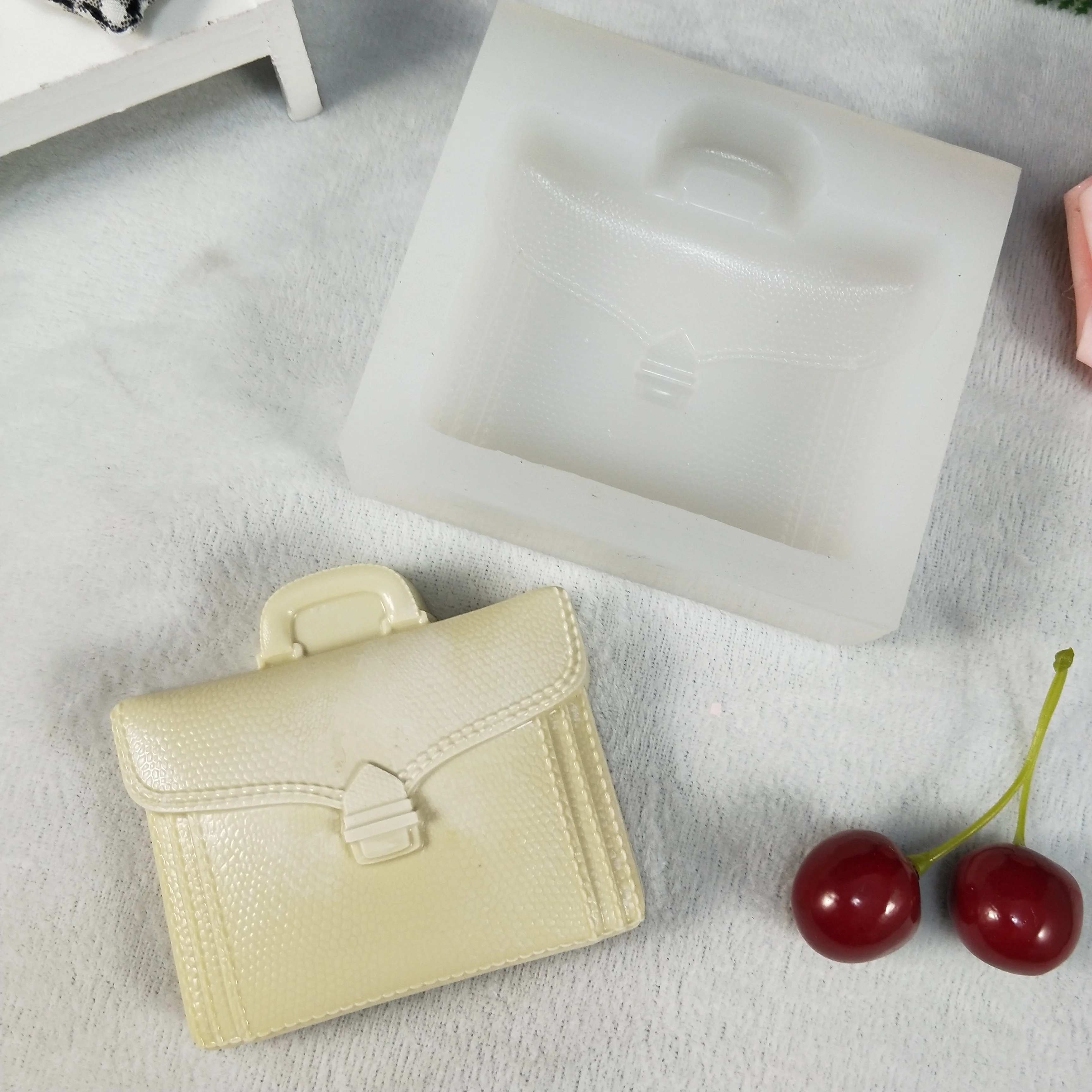 QT0261 PRZY Mold Silicone Gypsum Chocolate Candle Molds Soap Mould Soap Molds Handbag, Bag, Briefcase Molds Clay Resin