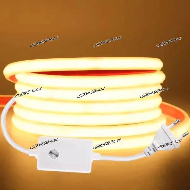Dimmable COB LED Neon Strip Light with Dimmer Adhesive 220V