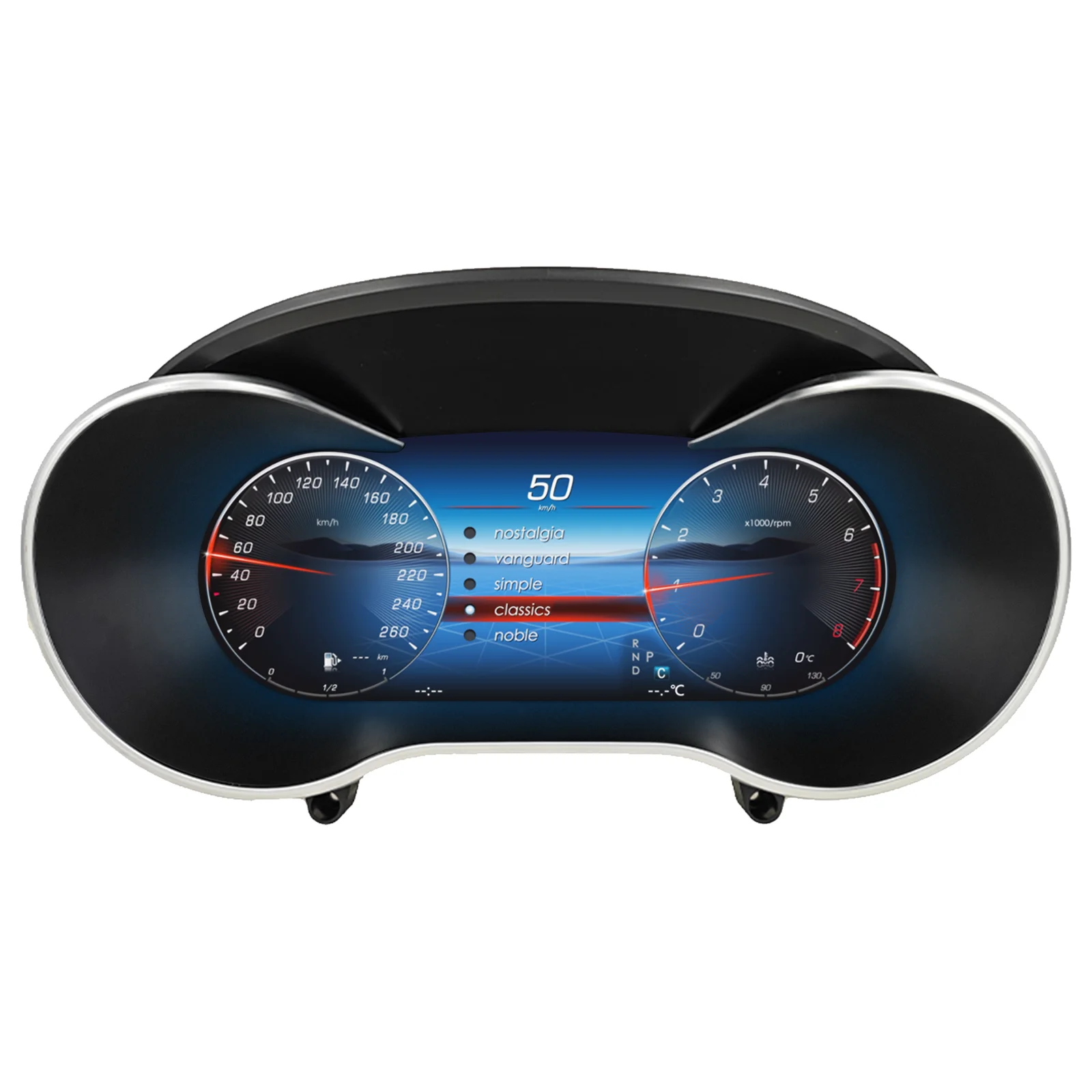 12,3 Zoll LCD Digitales Dashboard-Cluster für Mercedes Benz C/GLC V205 W205/X253 2015-2020 NTG 5.0 5.5 Instrumententafel Cockpit Tachometer