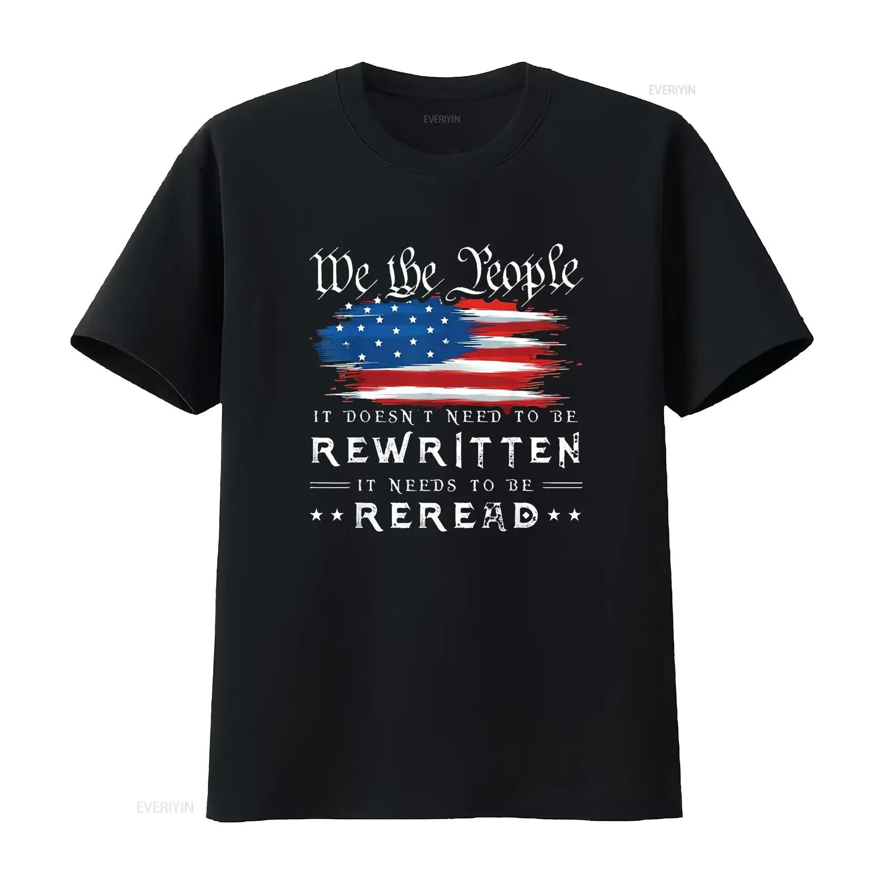 

Флаг США Конституция США нужно быть Reborn, модная женская футболка с винтажным стираным рисунком, универсальная повседневная футболка