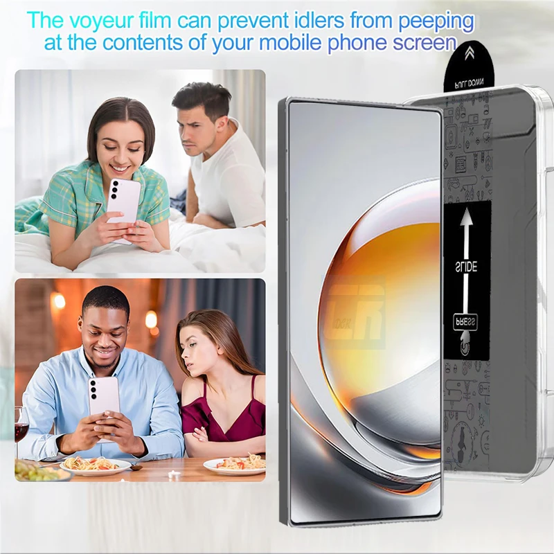 Easy Installation Dust Free Anti Spy Tempered Glass for ZTE nubia Z80 Ultra Unlock Privacy Screen Protector Oleophobic Coating