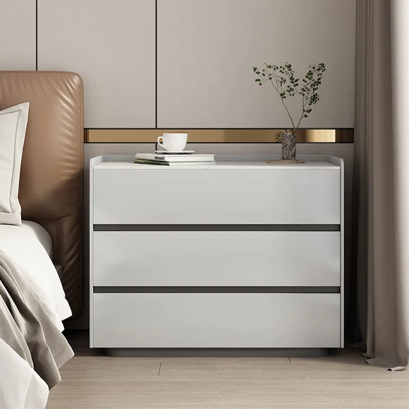 LH all solid wood bedside table large three-layer simple modern high-end locker