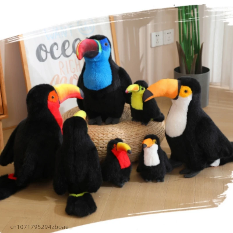 Lifelike Colorful Bigbeak Bird Plush Doll Simulation Yellow Red White Blue Black Bigbeak Plush Toy Home Decor For Boys And Girls