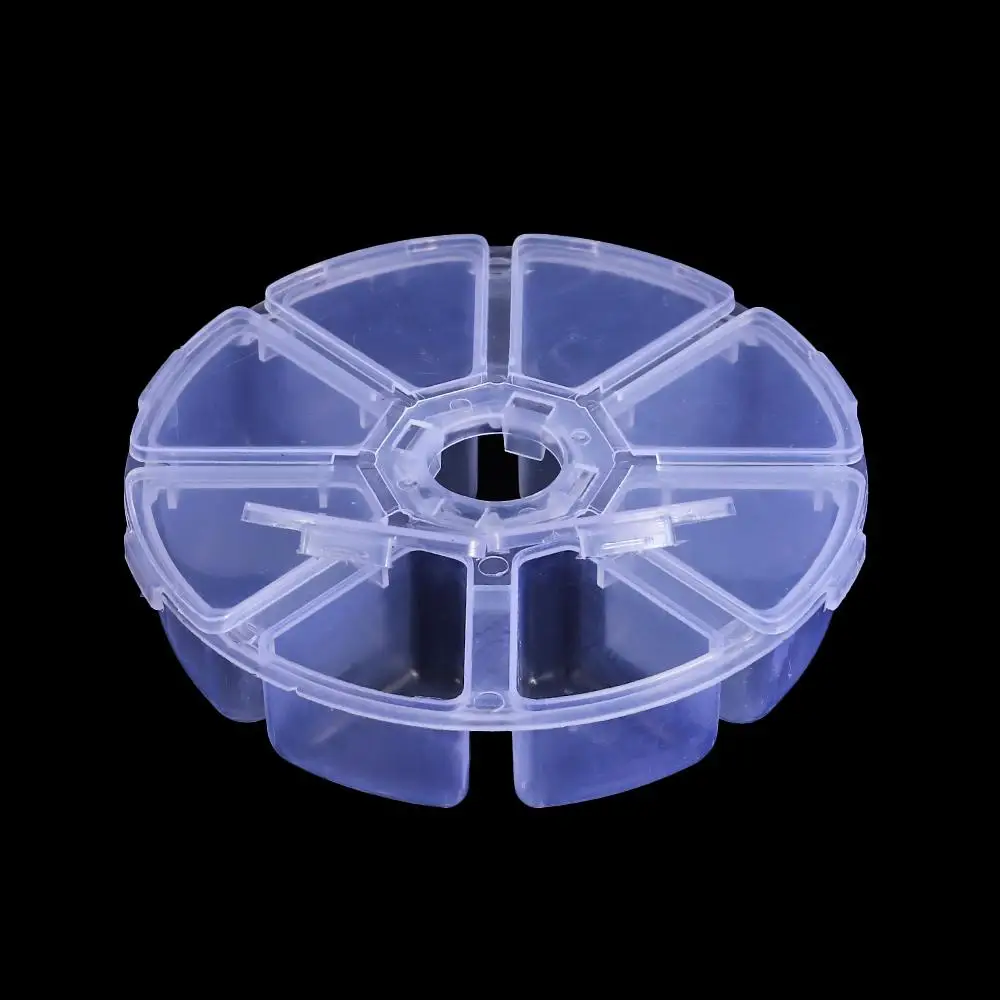 Tool Beads Transparent 8 Grids Jewelry Container Nail Art Rhinestones Case Empty Storage Box