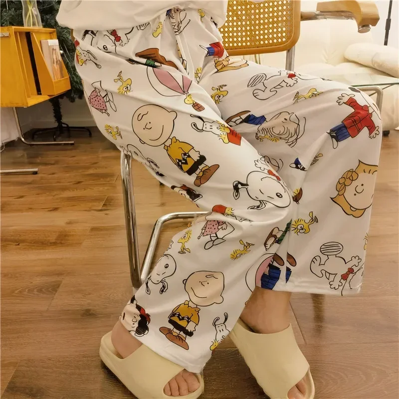 New Snoopy Pajama Pants for Women Casual and Comfortable Fall Winter Home Costumes Street Wear Sleep Cute Underwear Girls Gifts