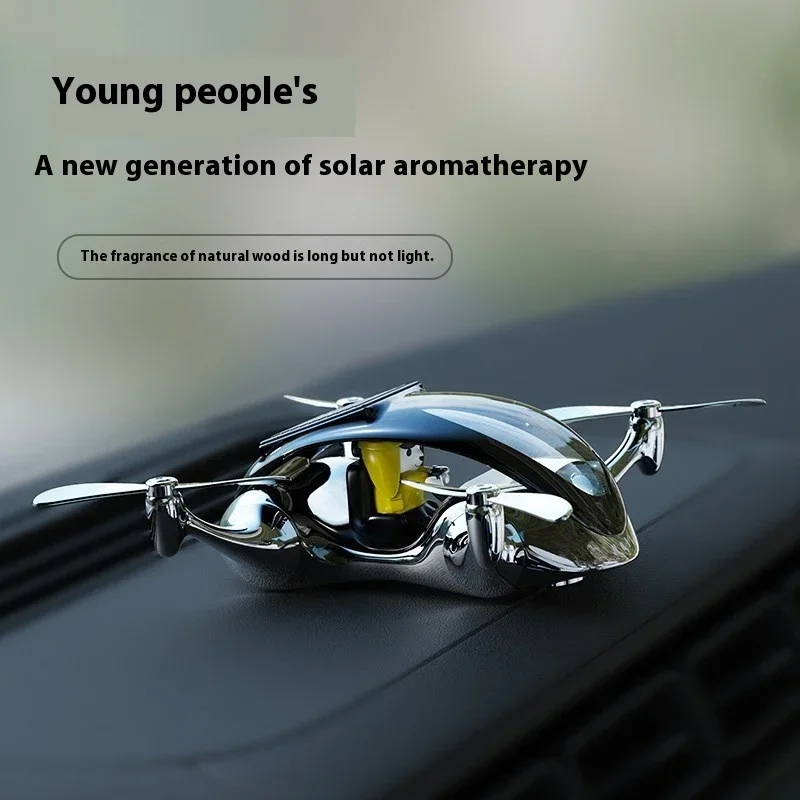 2025 New Drone Car Accessories Solar Aromatherapy Technology Cool Car Decoration High-End New Birthday Novel Gifts