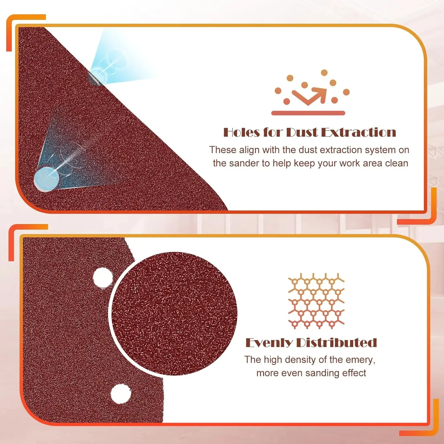 Papel de lija para lijadora de detalles de ratón, 98x140x140mm, 61 Uds. Con almohadilla para pulir, surtido de gancho y bucle de 60-400 Girt para pulir y lijar