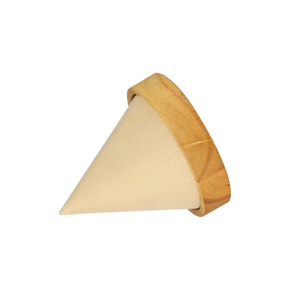 

Держатель для украшений из массива дерева в форме конуса, креативный органайзер для демонстрации ювелирных изделий, белая деревянная подставка для хранения украшений для дома, спальни, ванной комнаты