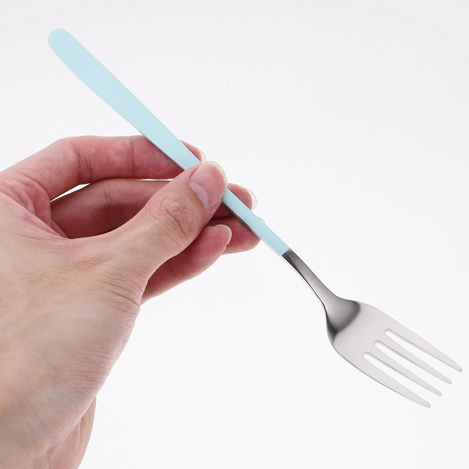 Juego de utensilios reutilizables, Kit de cubiertos portátiles de acero inoxidable para viajes al aire libre, Camping, vajilla fácil de limpiar, apta para lavavajillas, 1 Juego