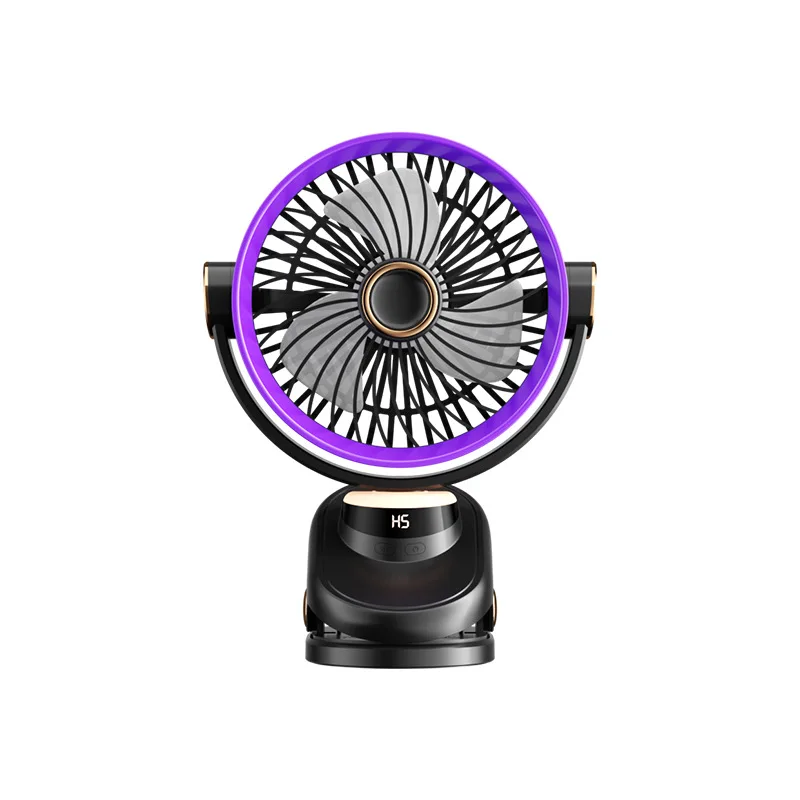 

Desktop small fan desktop charging light sound mini office electric fan usb long battery life