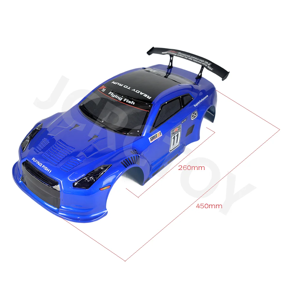 RC 260mm Wheelbase PVC Body Shell Drift Car Shell w/Sticker for 1/10 HSP 94123 Sakura SXI CS R31 Kyosho Tamiya TT01 TT02 Parts