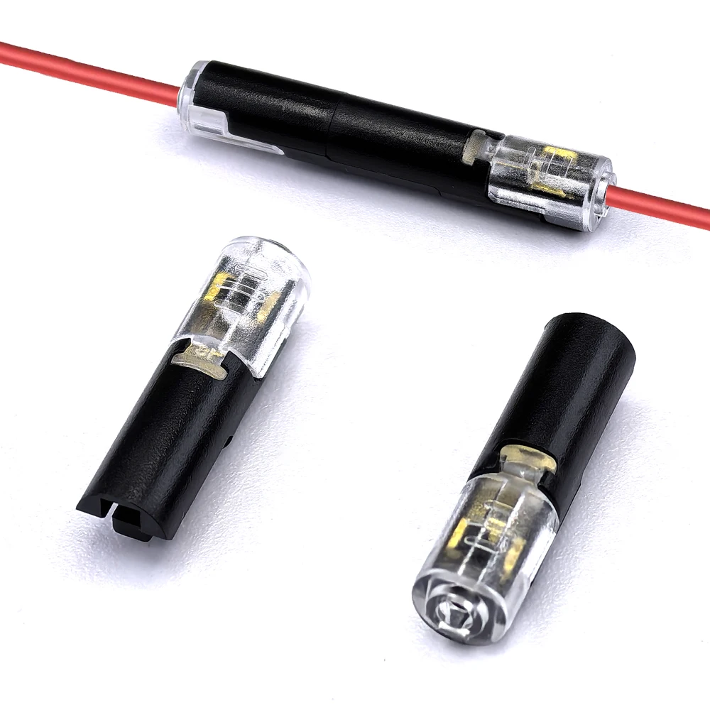 10/30/50 قطعة سلك توصيل موصل طرفي ، 1-pin ثنائي الاتجاه المكونات في كابل مشبك موصل تيار مستمر قفل غطاء مناسبة LED