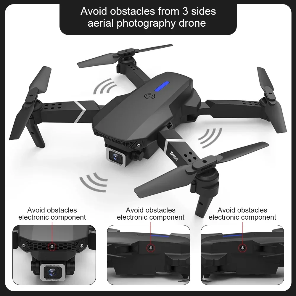 Lenovo E88 Pro Drone 5G 8K FPV With Wide Angle HD Camera Obstacle Avoidance Height Hold RC Foldable Drone for Adult Child Toys