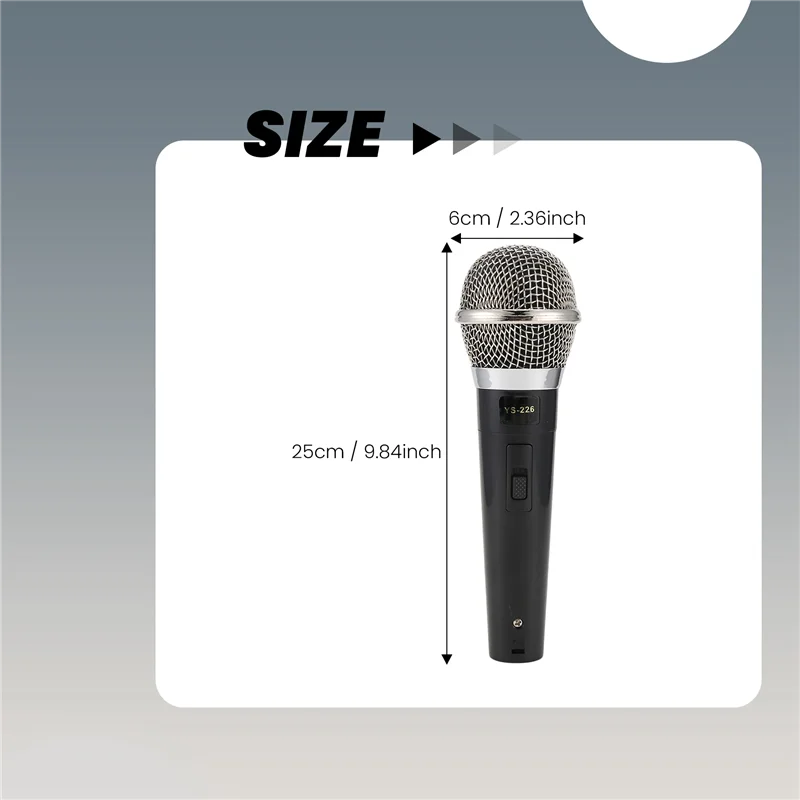 Karaoke Microphone MIC Handheld Dynamic Wired Dynamic Microphone Clear Voice For Karaoke Vocal Music Performanc