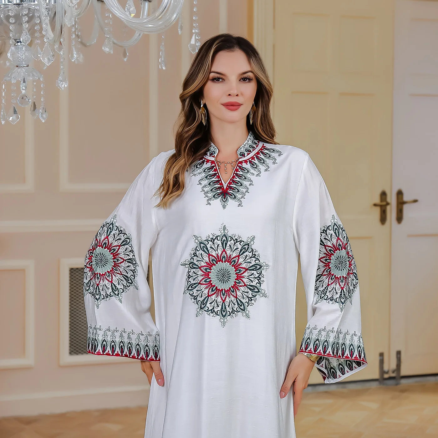 Abaya Kaftan Party Vestidos Muslim Women Embroidery Dresses Abayas Islam Jalabiya Eid Ramadan Morocco Dubai Arab Long Robe