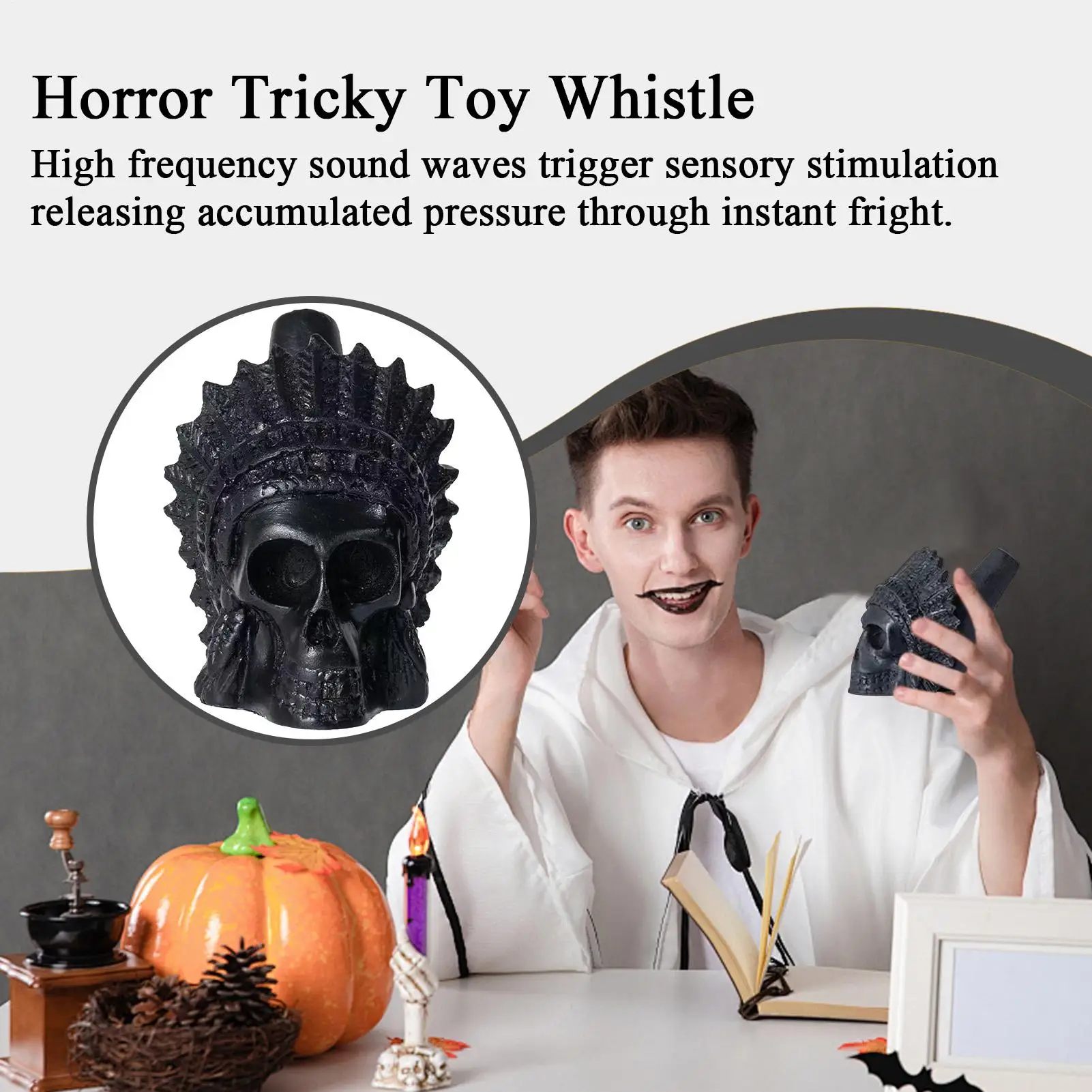 Death Whistle Loud Signal Weird Prop Halloween Whistle For Holiday Festival Kids Adults Stress Relief Collectibles Prank