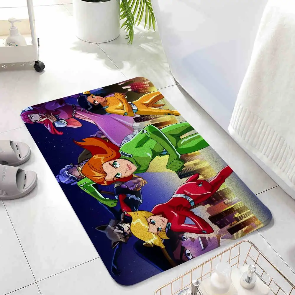 Totally Spies الكلمة حصيرة الحمام ماصة حصيرة باب بسيط الأوساخ مقاومة حصيرة المنزل المطبخ حصيرة القدم حصيرة دخول حصيرة #4