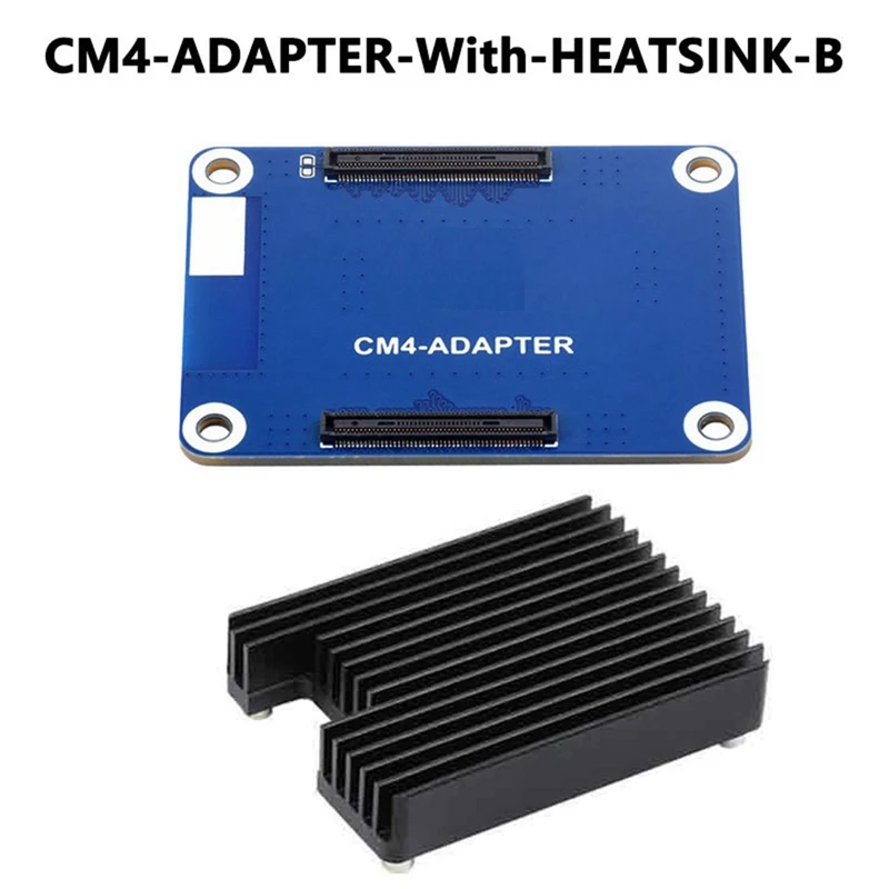 CM4-Adapter mit KÜHLKÖRPER für Raspberry Pi CM4-Schnittstellenanschluss-Schutzplatine, oft Testplatine für Raspberry Pi CM4-AU32
