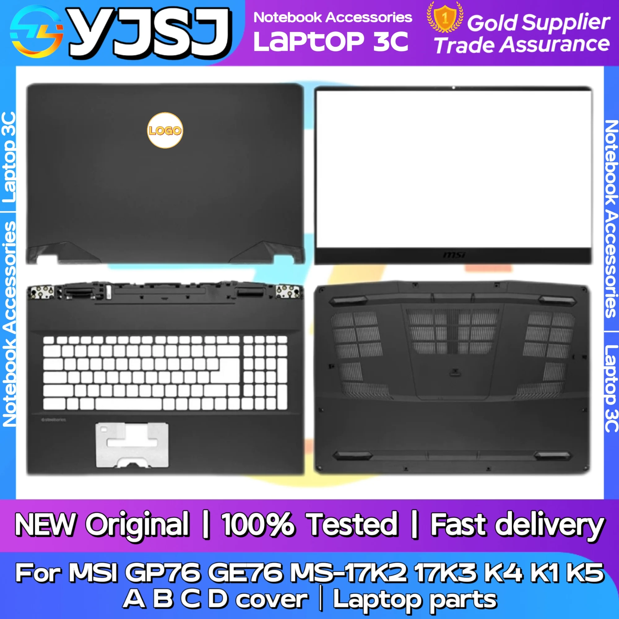 

New Original Laptop Notebook Cover For MSI GP76 GE76 MS-17K1 17K2 17K3 17K4 LCD Back Cover LCD Front Bezel Hinges Cover laptop