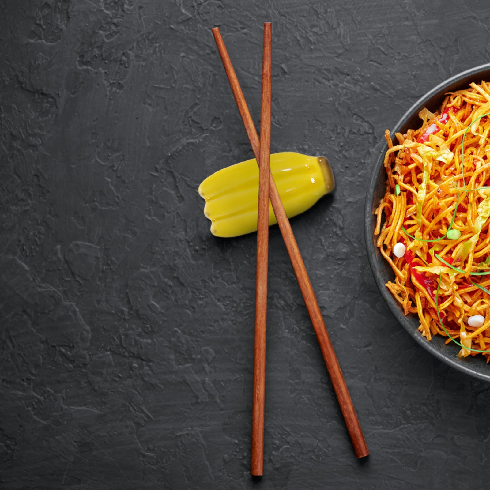 

Ceramics Banana Shape Chopsticks Holder Spoon Rack Clean Tableware Stand Dining Table Decoration Dinner Table Decor