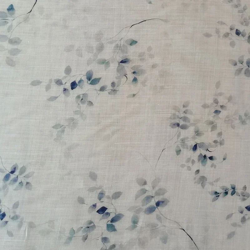 Customizable High Quality Ramie Grey Fabric Dyed Washed Thickened Lightweight Moisture Absorbing Natural Fiber Good Drape Natura