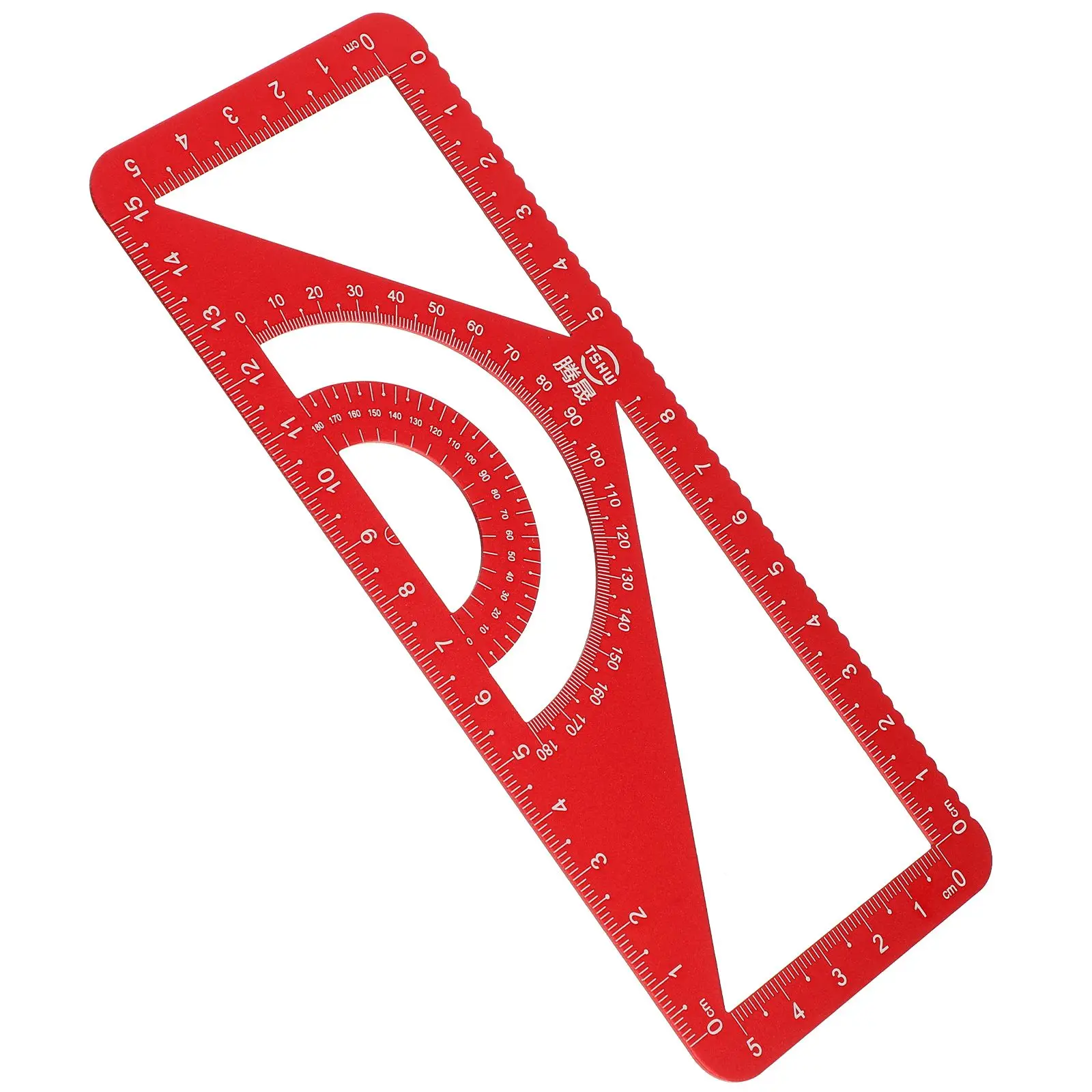 Multipurpose Aluminum Alloy Ruler Multi-angle Template Tool Fold Protractor Metal Drafting Instruments Office