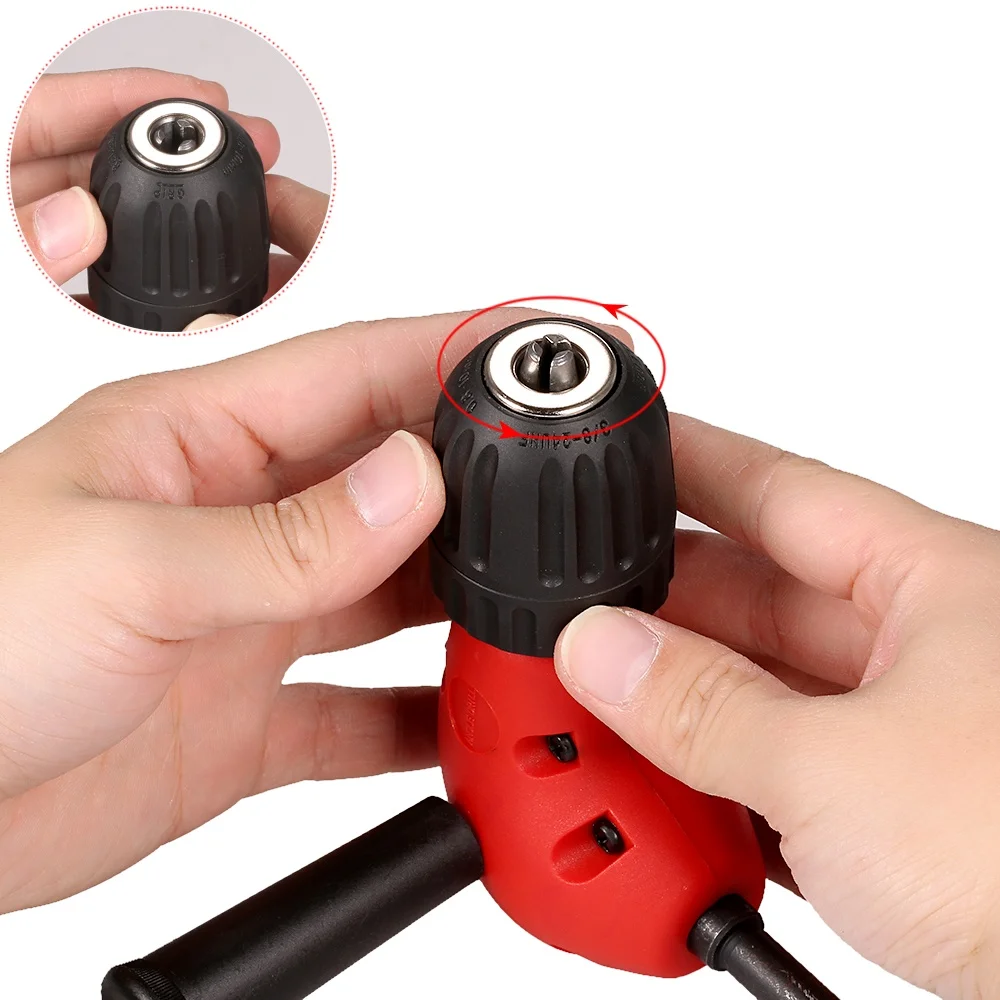 Fine Quality Professional 0.8-10mm 90 Degree Round Shank Right Angle Bend Extension Chuck Drill Adapter With 9.5mm Shank 3/8in C