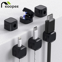 Magnetic Cable Clips Cord Holder for Nightstand Cable Smooth Adjustable Cord Holder Cable Management Wire Keeper Cable Organizer