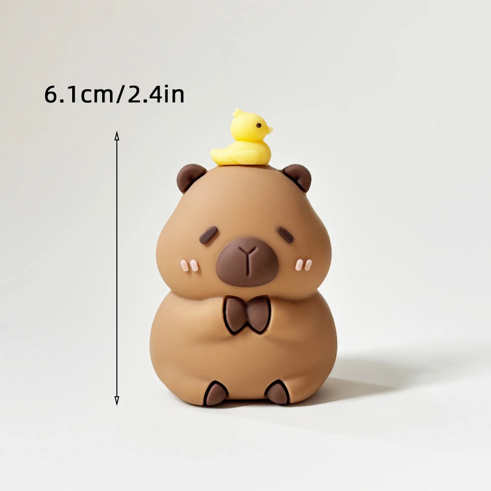 Niedliche Cartoon-Capybara-Ornamente Tier-Kuchendekoration Backzubehör Tischdekoration Auto-Innenausstattung Babyparty Kinderparty Deko-Artikel – Detail 14