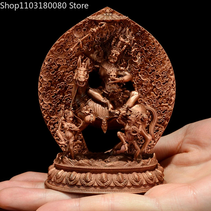 Exquisite Red copper Carving Palden Lhamo Buddha statue Tibet buddhism