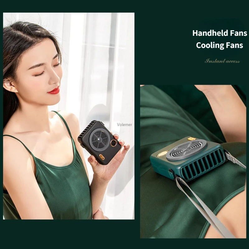 Xiaomi Youpin Camera Kleine Ventilator 2000 Mah Grote Capaciteit Elektrische Ventilator Display Functie Opknoping Hals Fan Handheld Fans Cooling Fans