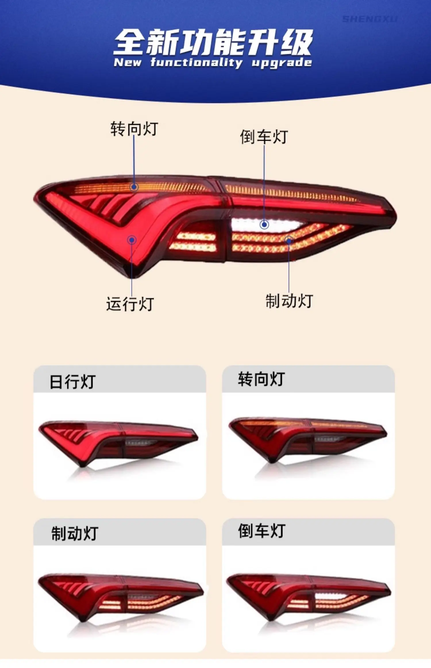 LED Tail Lights for Toyota Avalon 2019-2022 Modified Taillights Mod Rear Lamp Assembly