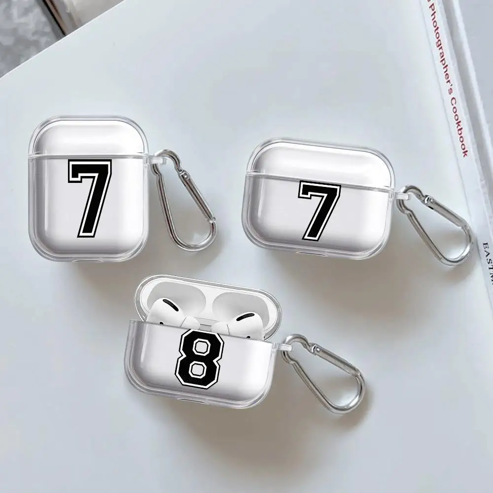 Creative Numbers 78 Case For Airpods Pro 2 Pro2 3 Pro3 1 4 Clear Earphone Cases Cover