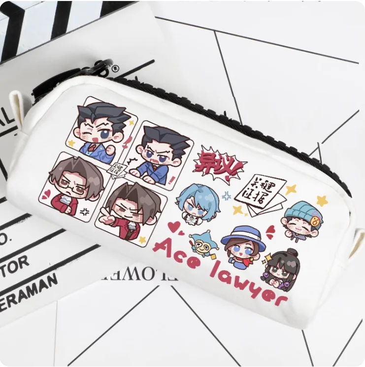 Anime Ace Attorney  Pencil Case Oxford Canvas Storage Bag Pencil Box Pencilcase School Pen Bag 2348