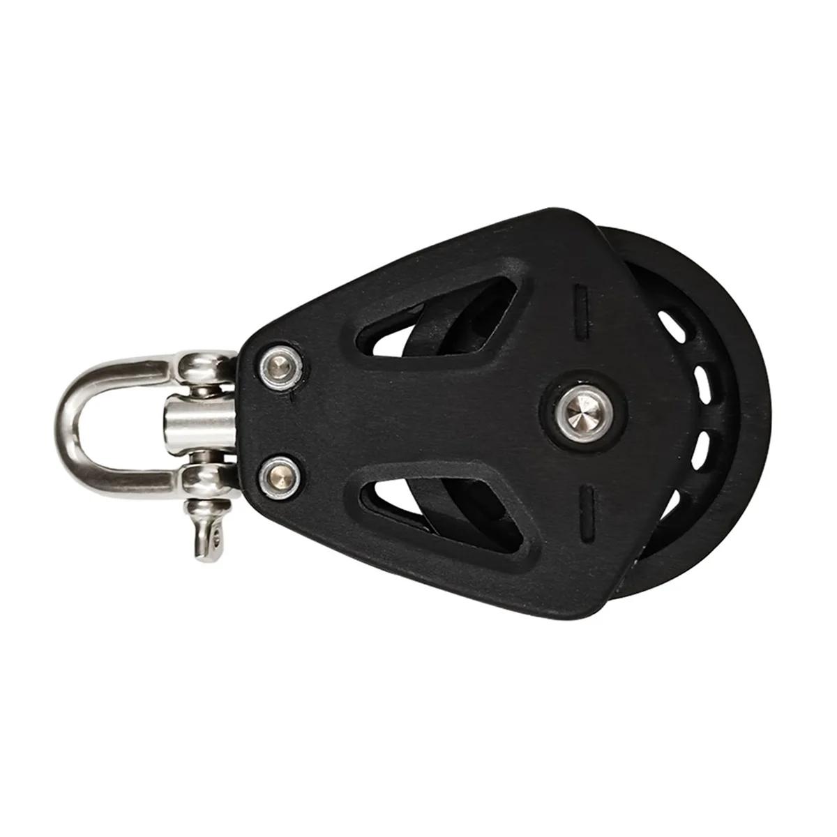 

Better Quality High Load Sheave Block Universal-Head Single Pulley Swivel Shackle Sailboat Plain Bearing Block Rope Runner Acces