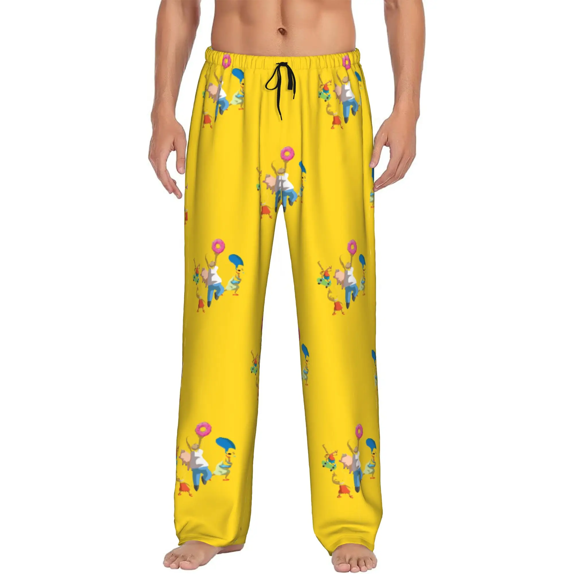 

Custom Men's S-Simpsons Pajama Pants Print Sleep Sleepwear Bottoms with Pockets