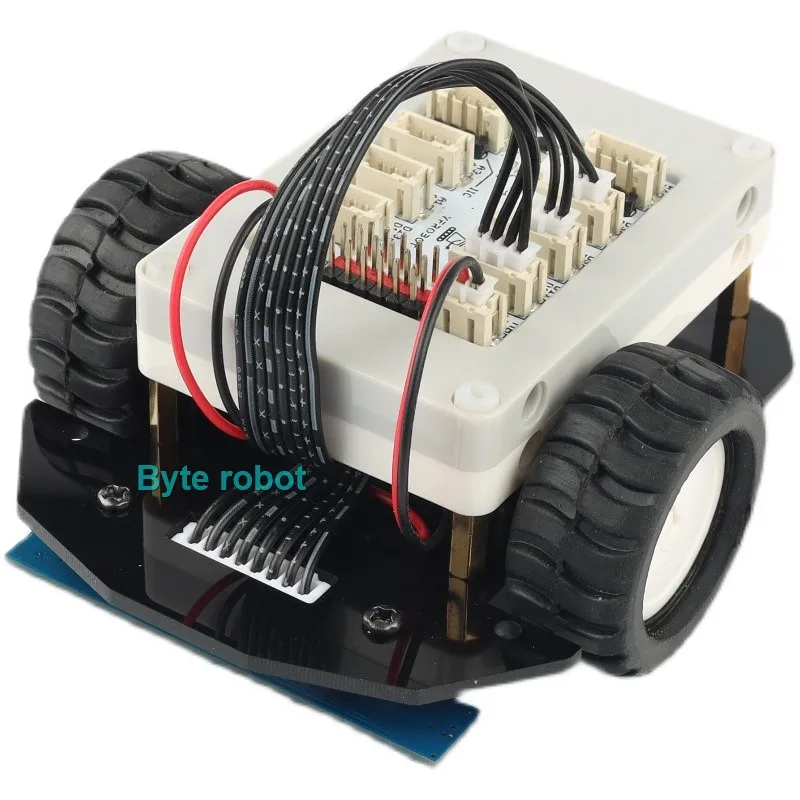 2WD Patrol Robot Car with Motor Obstacle Avoidance Trace Walking Maze for Arduino Robot DIY Kit for Mixly Programmable Robot Car