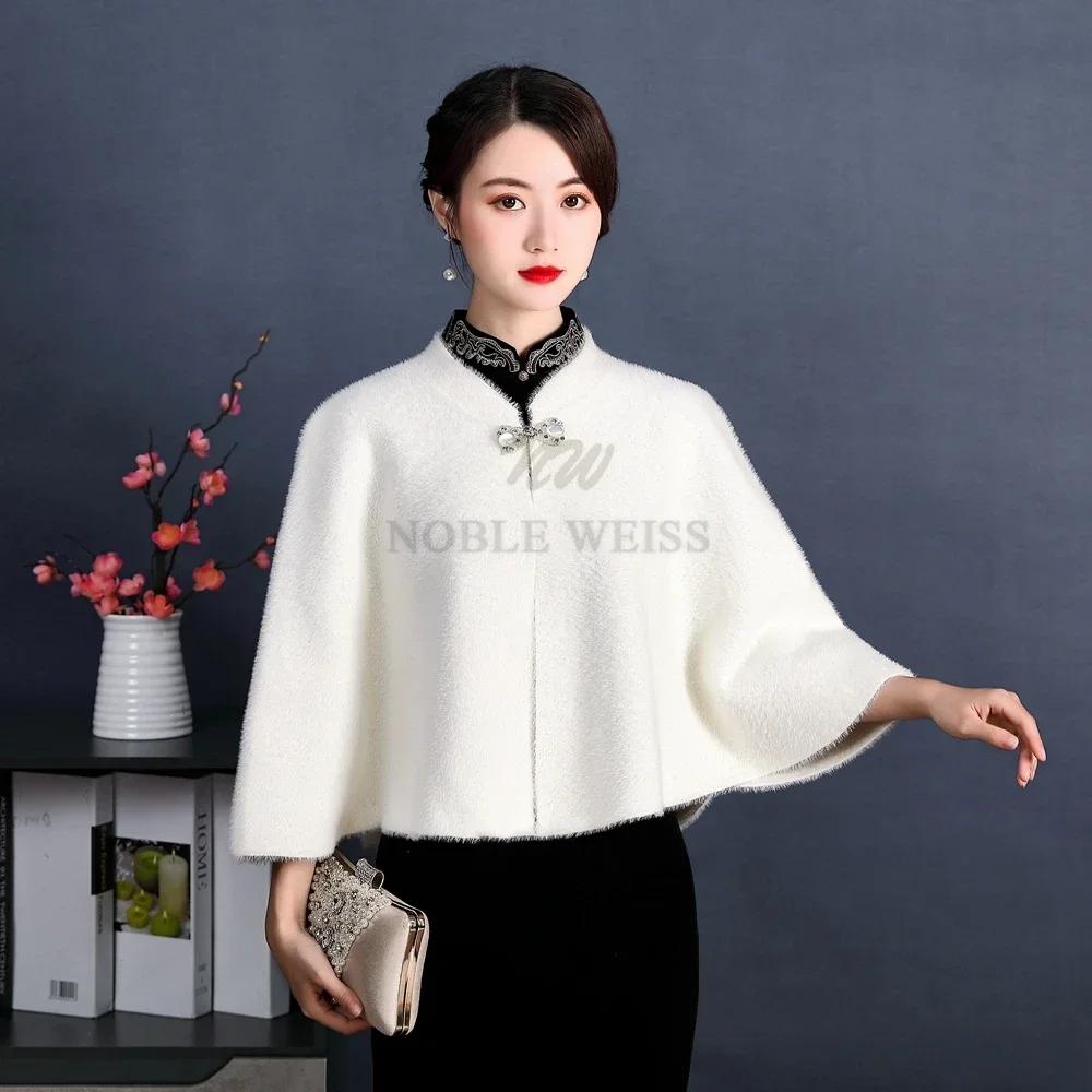 Faux Fur Party Wrap Winter Warm Bridal Bolero  High Quality Wedding Coat Wedding Bridal Wrap Party Cape wholesale Customized