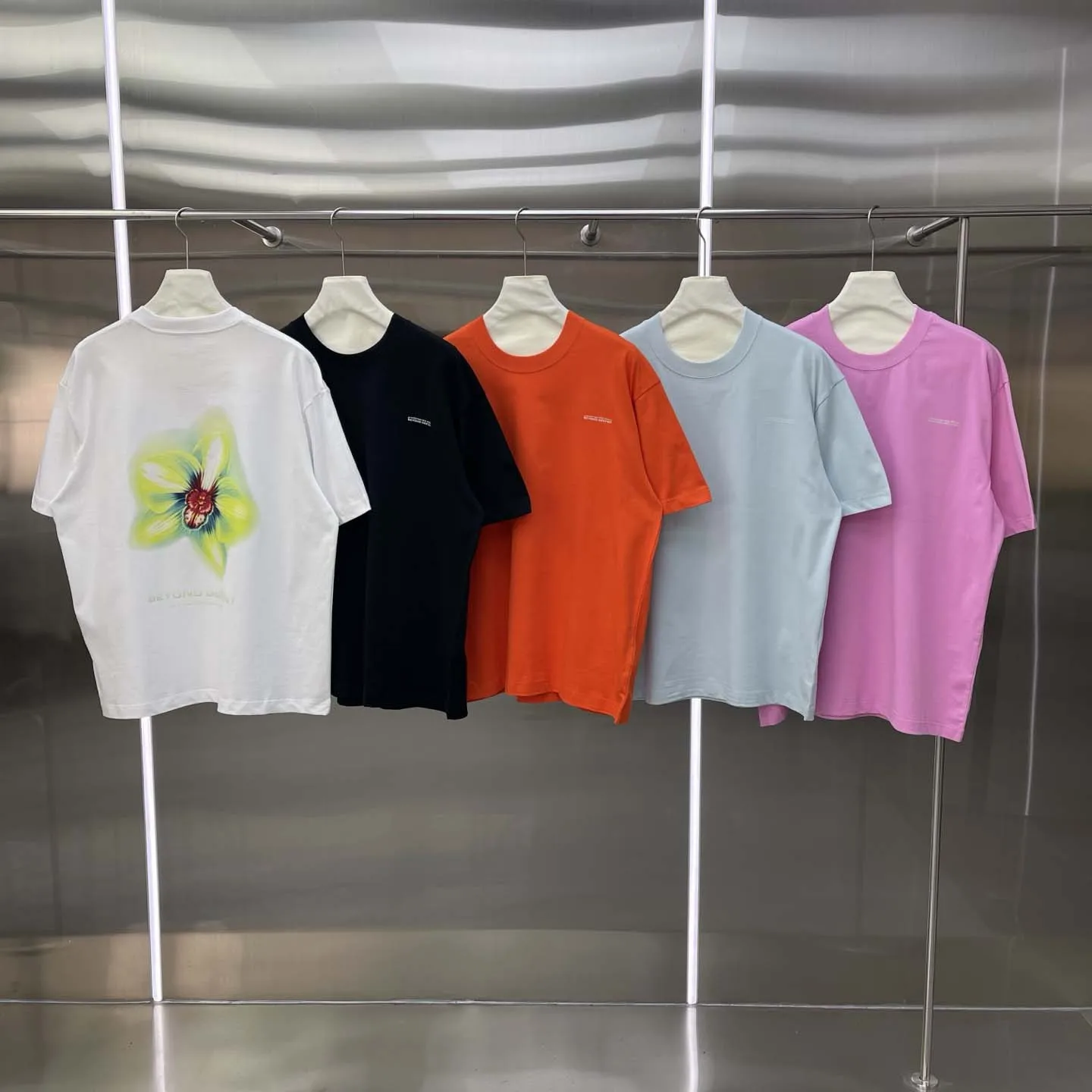 

2026 Top Quality Casinoblank Paris Big Flower Print Men Casual T shirts Tees Hiphop Oversized Men Women Cotton T shirt Summer