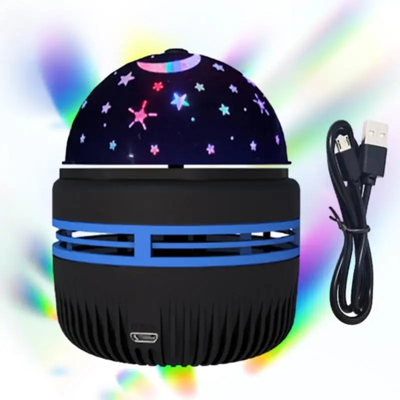Star Projector Lamp USB Powered Colorful Rotating Magical Ball Light 2 In 1 Function Led Disco Lights with 360 Degree Rotation