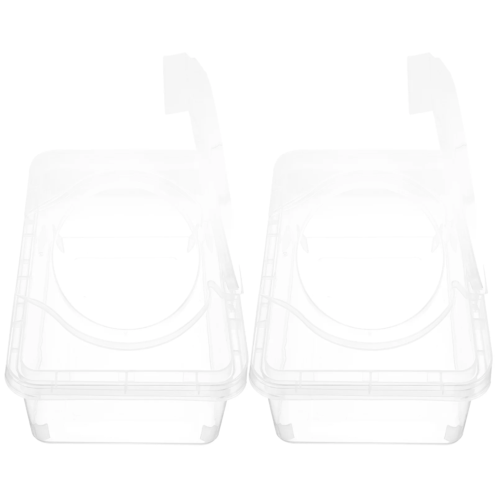 2 Pcs Baby Wipes Box Portable Refillable Transparent Travel Holder Container Large Volume Sturdy Texture Modern Design