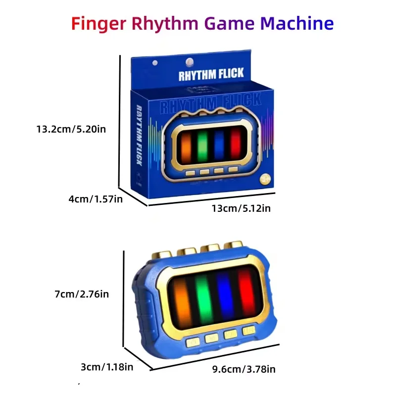 Draagbare ritmespelconsole, Finger Flick Challenge, educatief speelgoed voor kinderen, reisentertainment, 4-modi