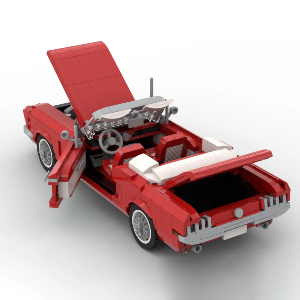 1183PCS Velocidad Moc ​ ​ Corona Retro Convertible bloques de construcción marca coche deportivo juguete niño tecnología coche modelo DIY Set regalo de cumpleaños