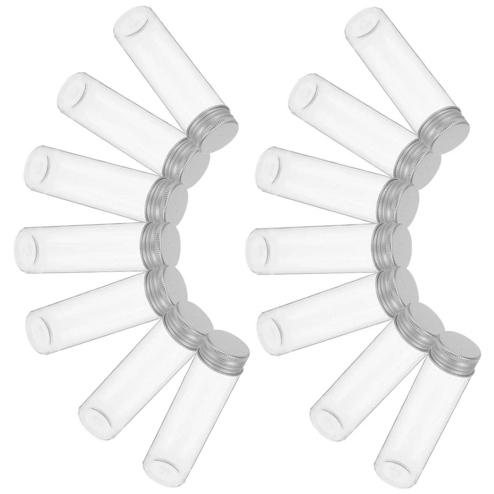 

30 Pcs Small Glass Bottles with Lids Medicine Empty Caps Liquid Sample Mini Transparent