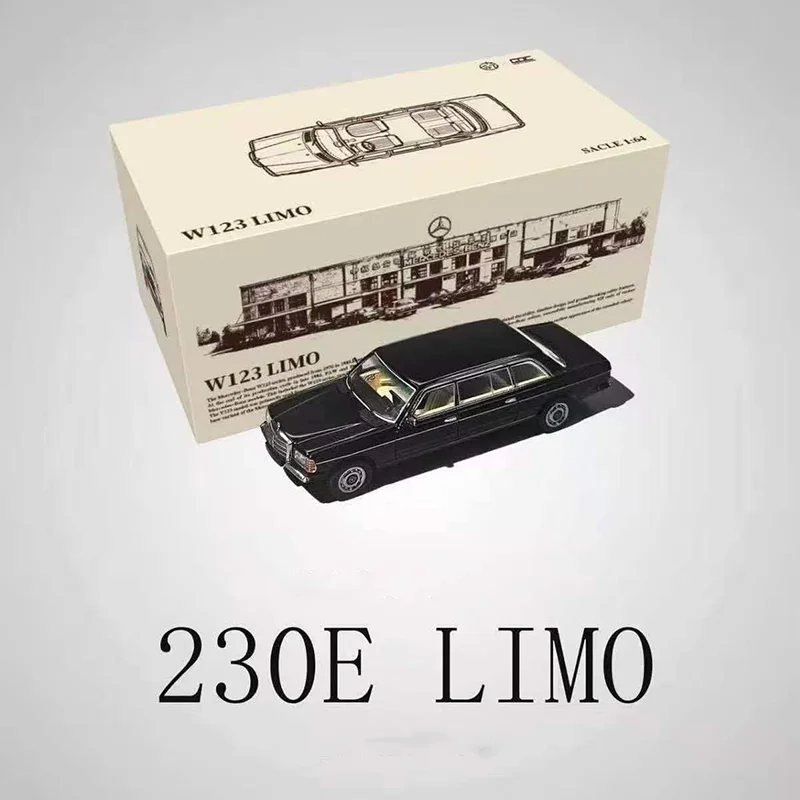 

JIYI X GOC 1/64 Scale W123 230E Extended Limousine Alloy Car Model Collection Decoration Item